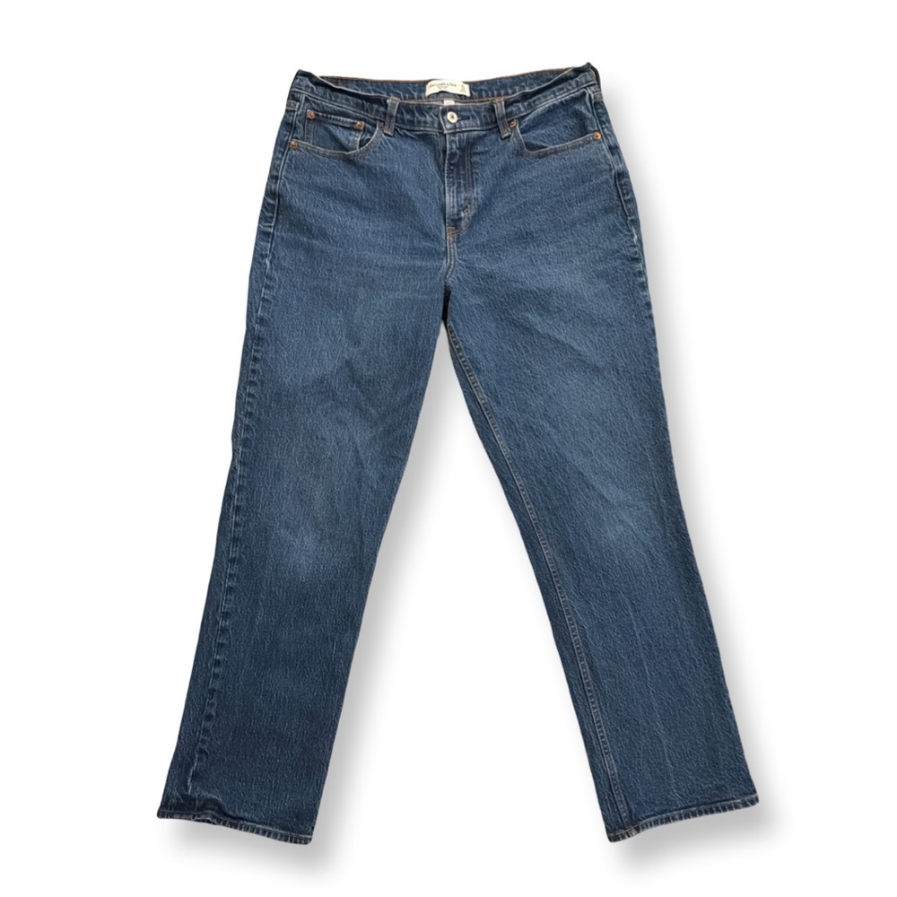 Abercrombie & Fitch | Curve Love Mid Rise Straight Leg Jeans